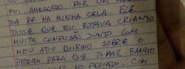 Ex-diretor da Petrobras escreve bilhete que revela ameaças de PF