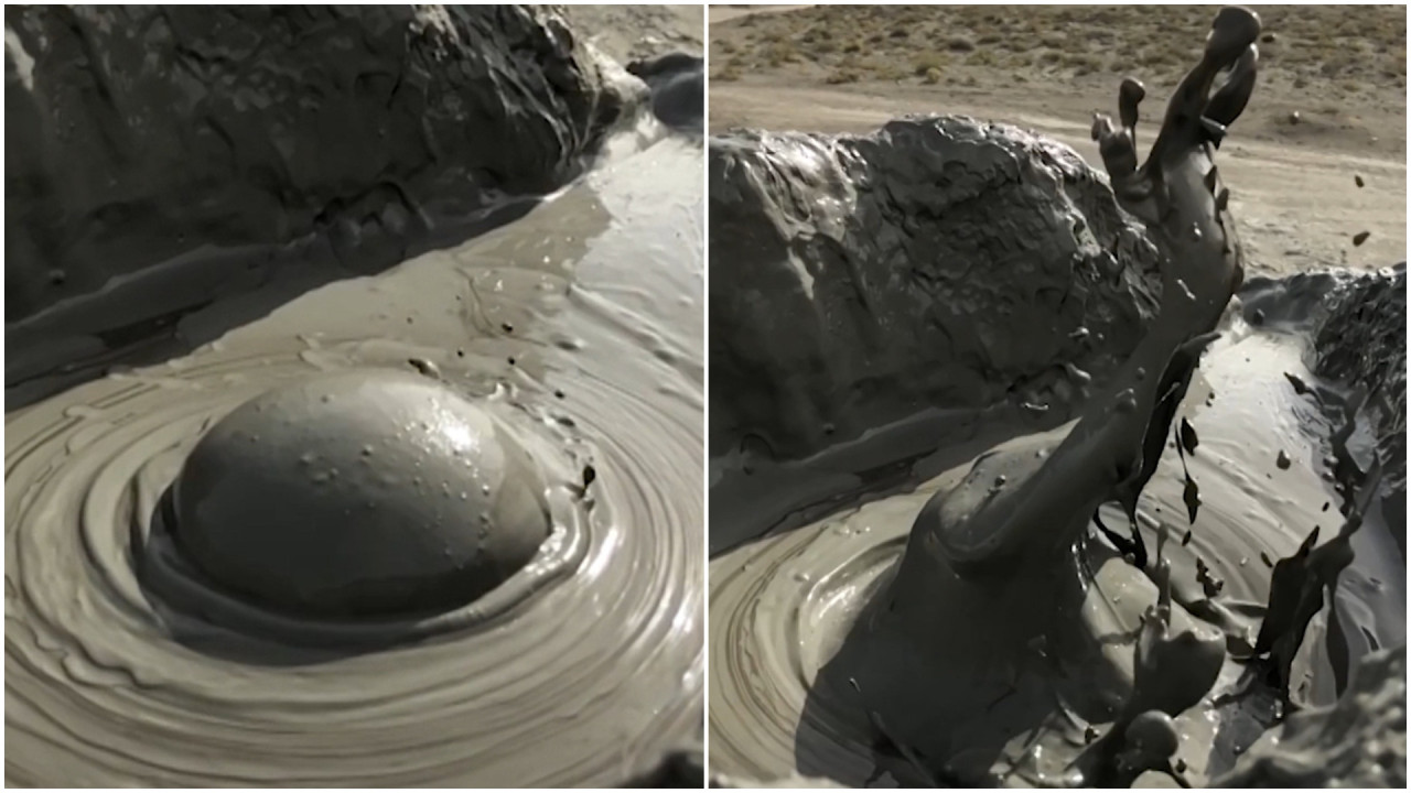 Resultado de imagem para VocÃª jÃ¡ viu um vulcÃ£o de lama? Ele existe e fica no AzerbaijÃ£o