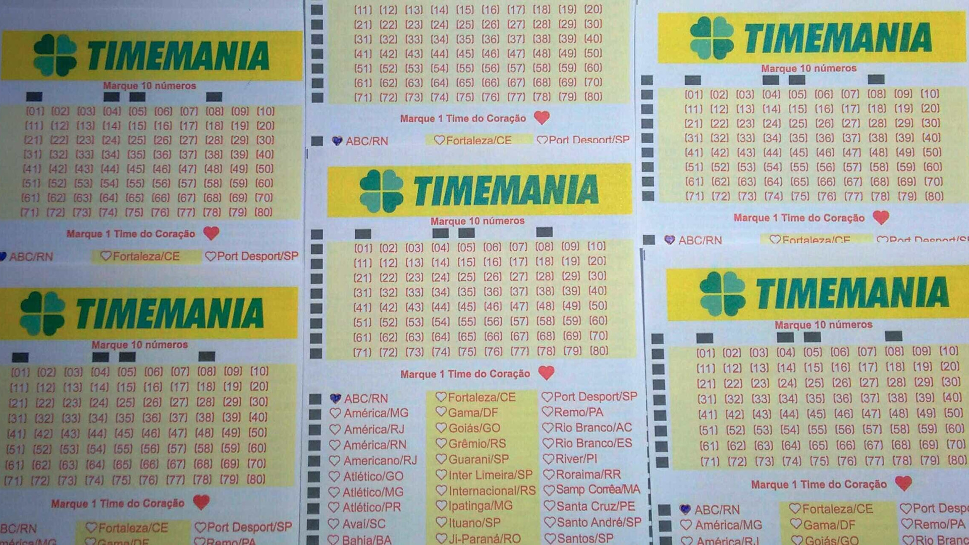Timemania acumula e próximo prêmio chegará a R$ 21 milhões
