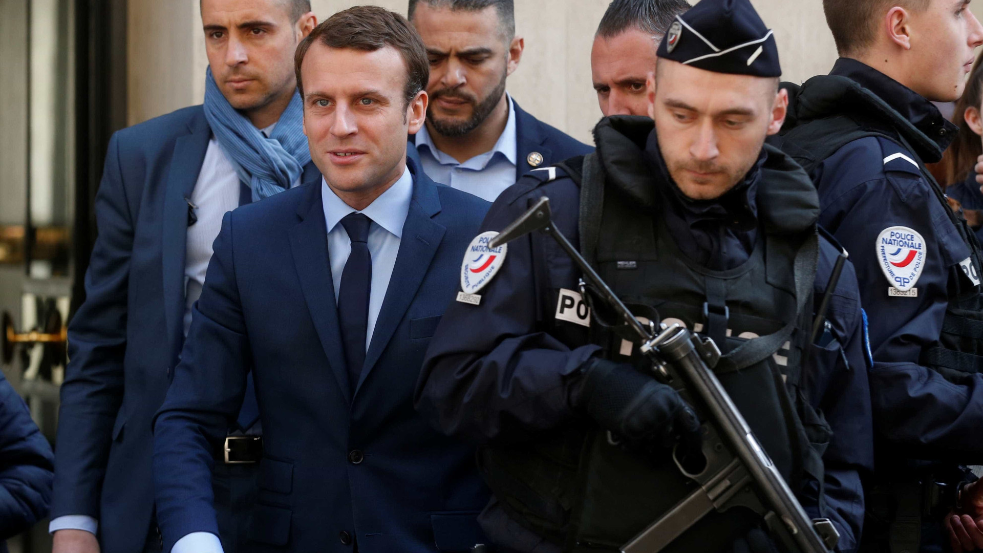 Líderes europeus apoiam Macron
para Presidência da França