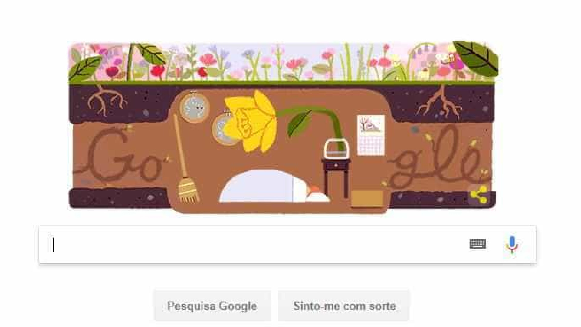 Google comemora chegada da primavera com Doodle divertido