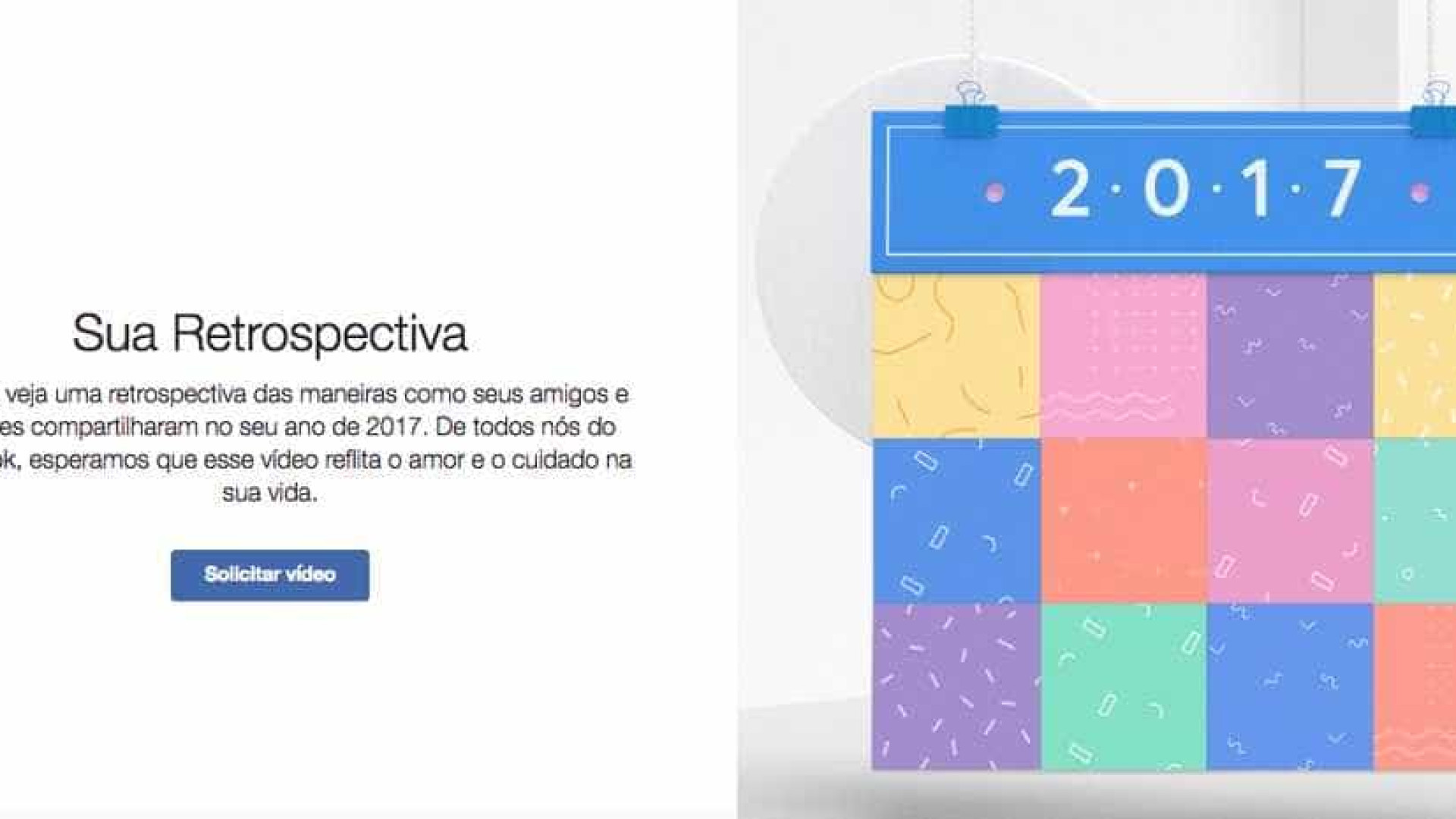 Saiba como fazer sua retrospectiva 2017 no Facebook