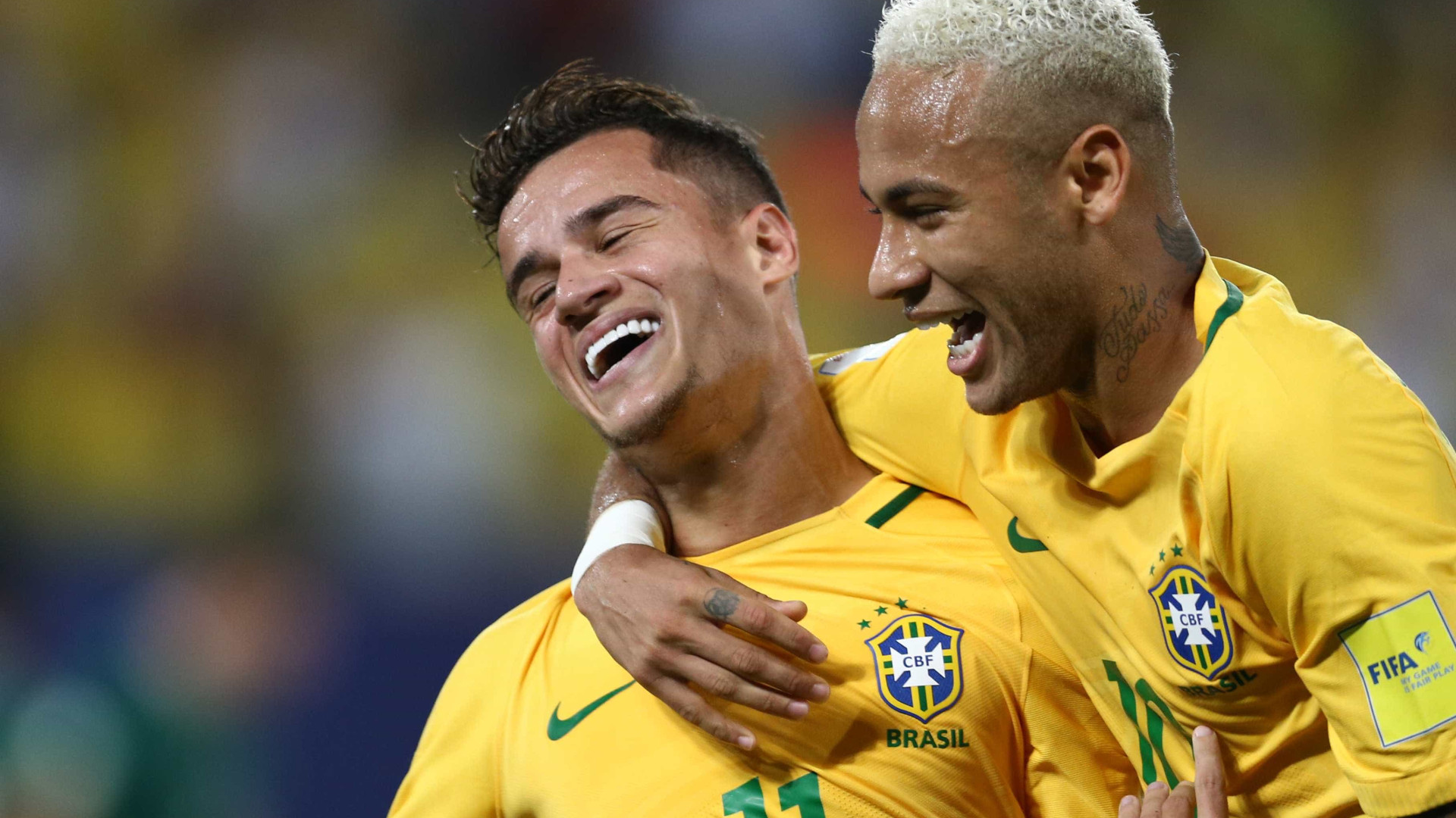 Neymar e Coutinho: seleção brasileira terá dupla de R$ 1,48 bilhão