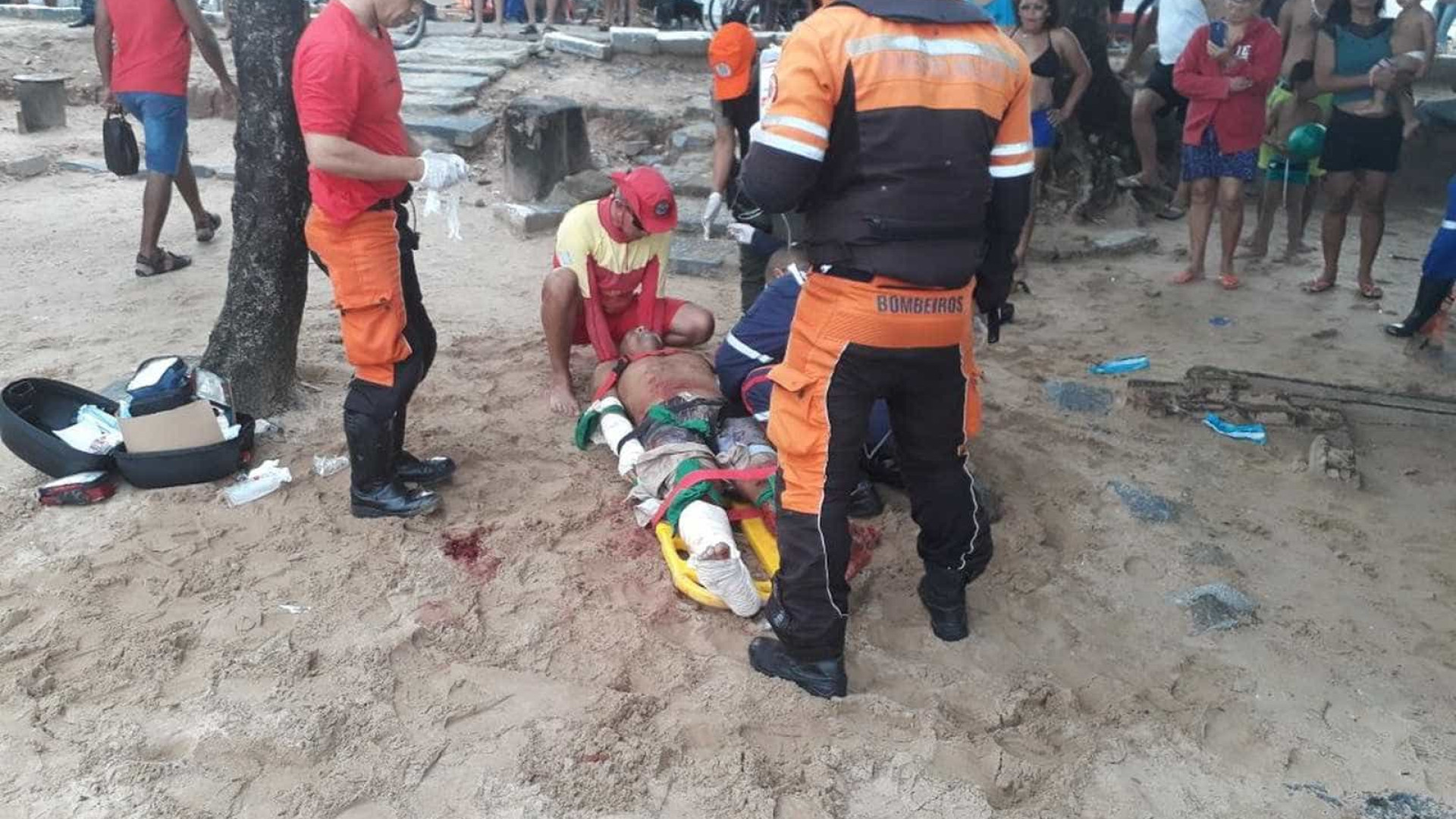 Homem atacado por tubarão no Grande Recife tem perna direita amputada