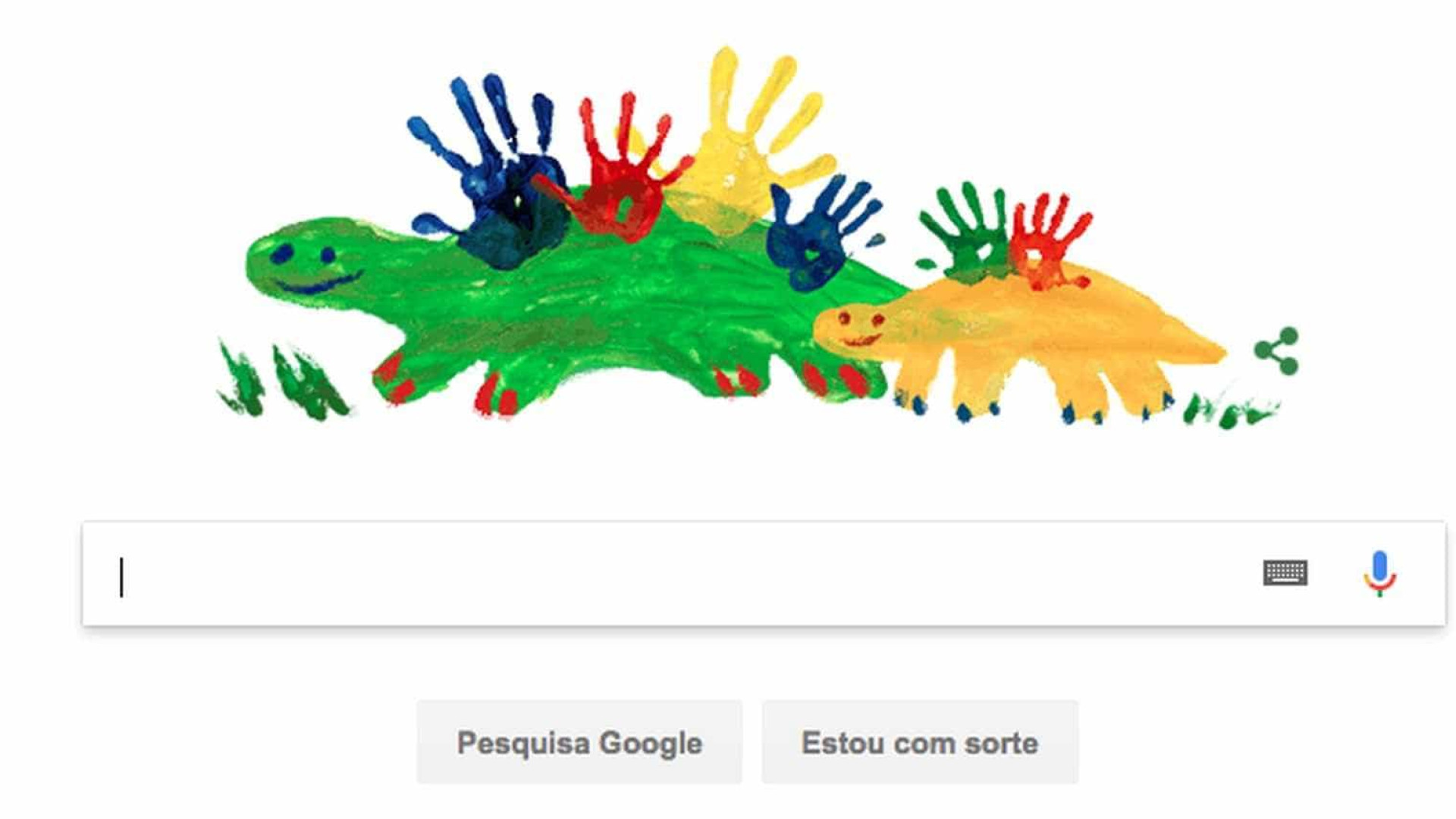 Google celebra Dia das Mães com Doodle de dinossauros