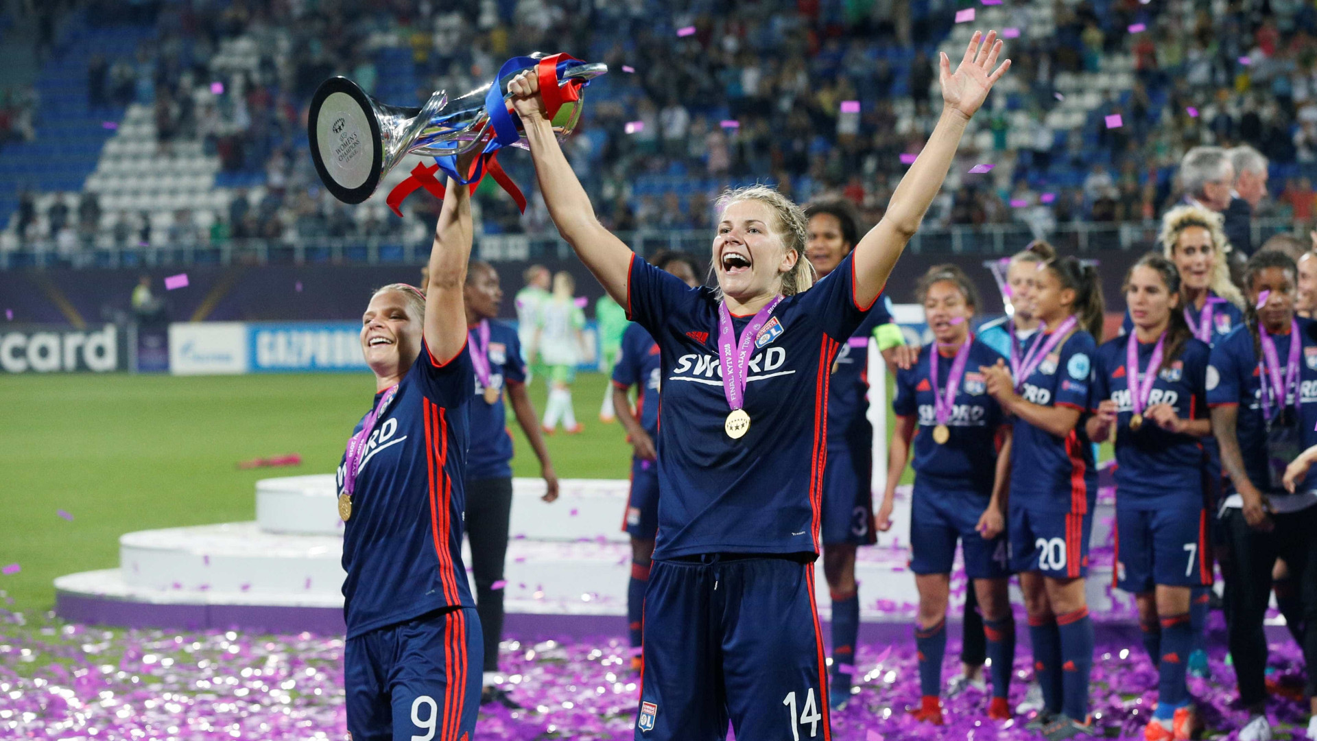 Lyon vence o Wolfsburg e conquista Champions feminina
