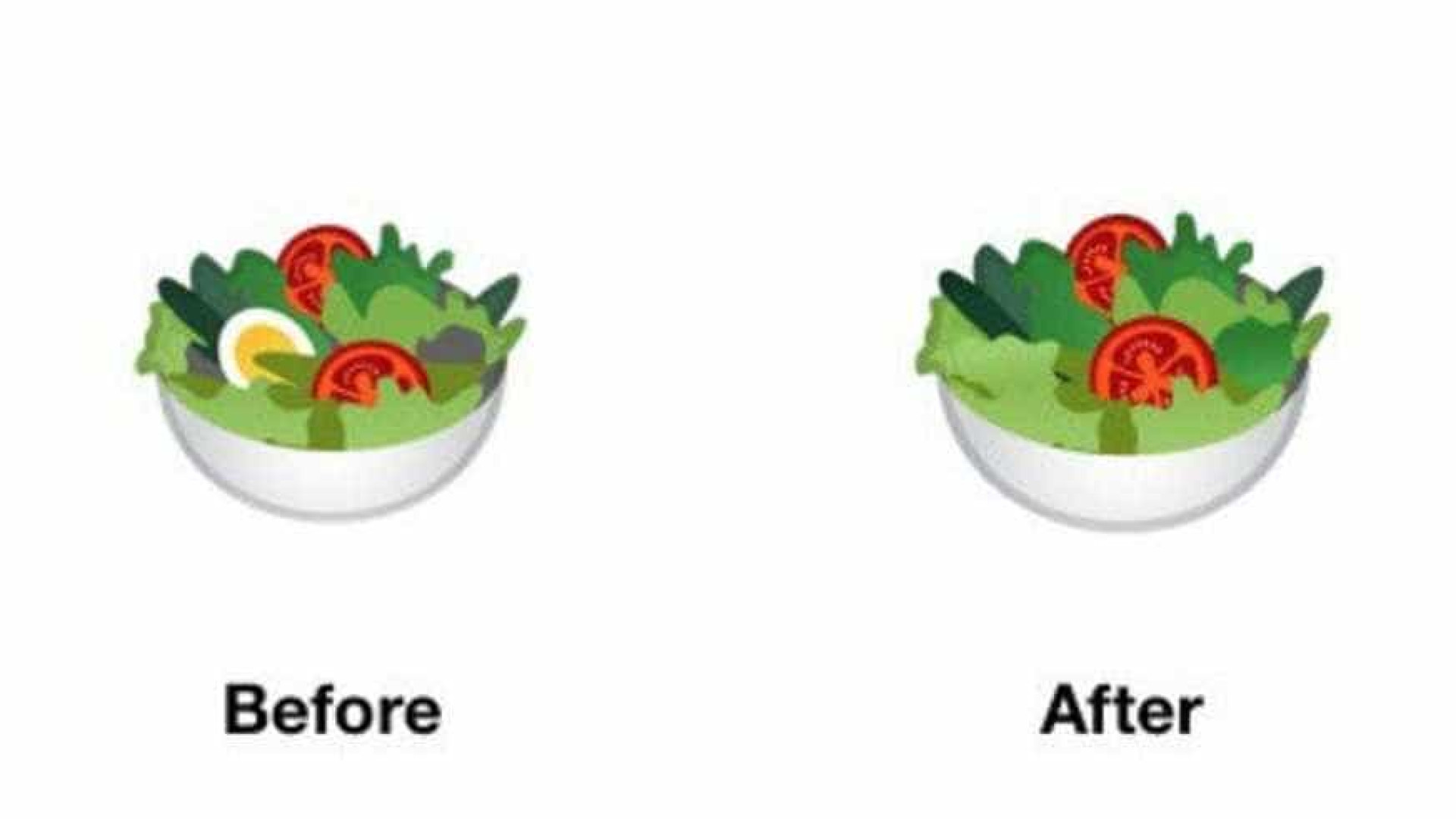 Para agradar veganos, Google tira ovo de emoji de salada