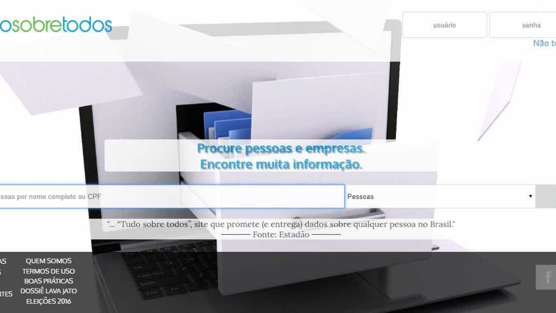 Site que vende CPF, endereço e mais dados pessoais é investigado