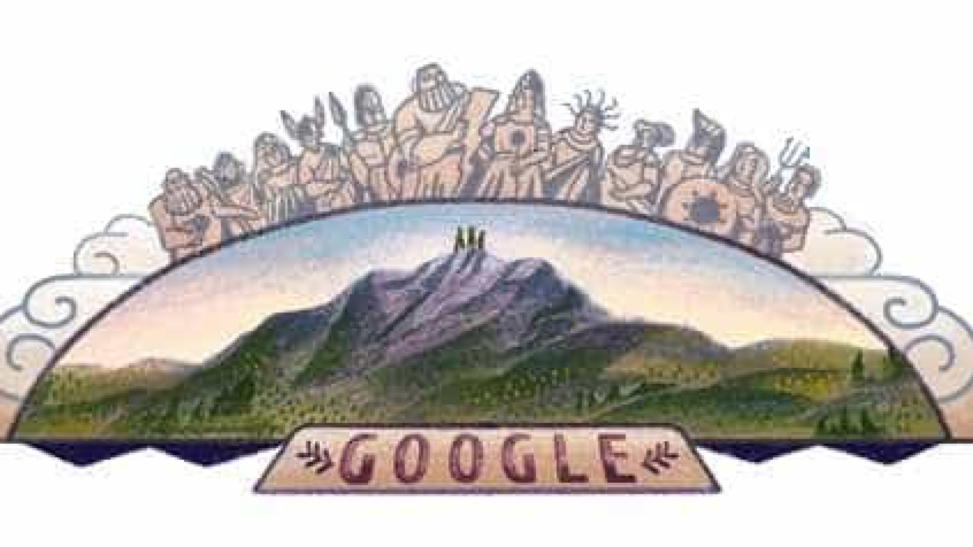 Doodle homenageia conquista do Monte Olimpo, na Grécia, nesta quinta