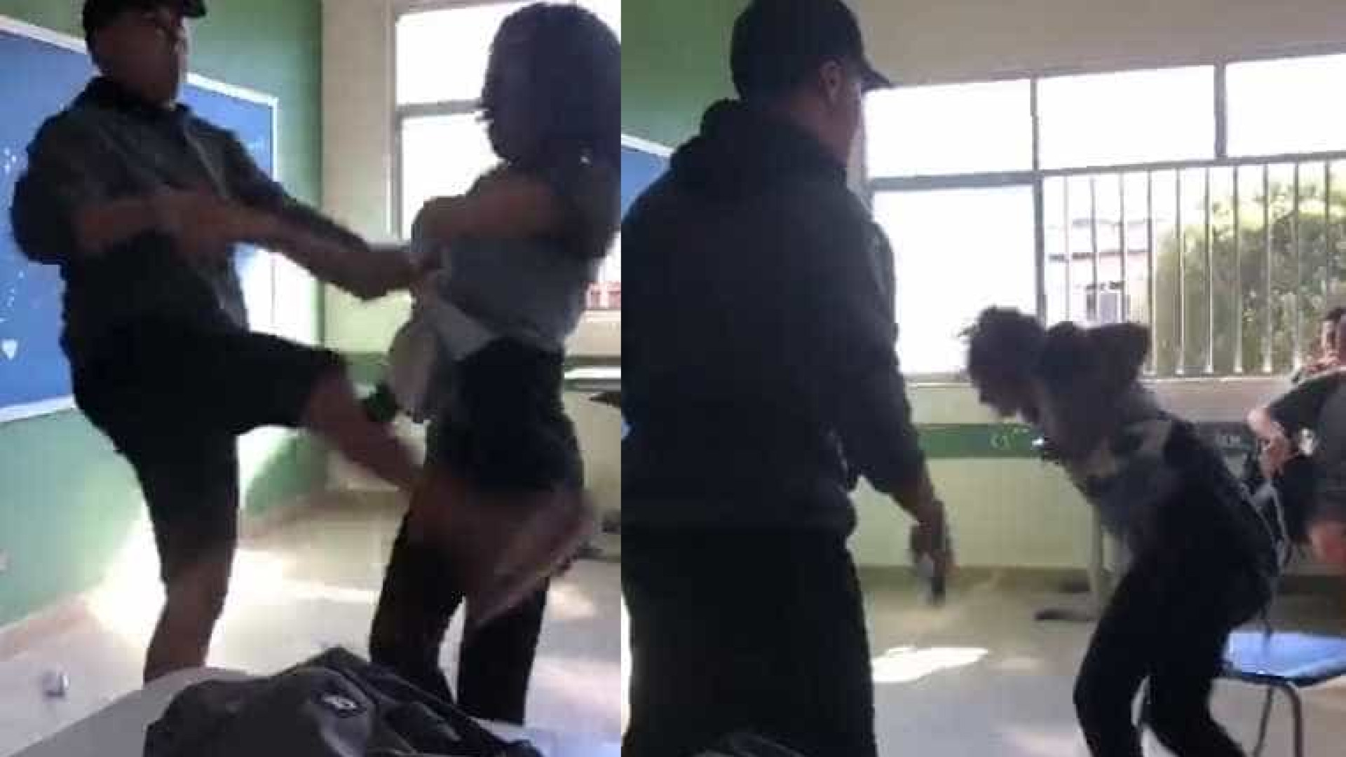 Vídeo mostra aluna sendo espancada em sala de aula de escola no RJ
