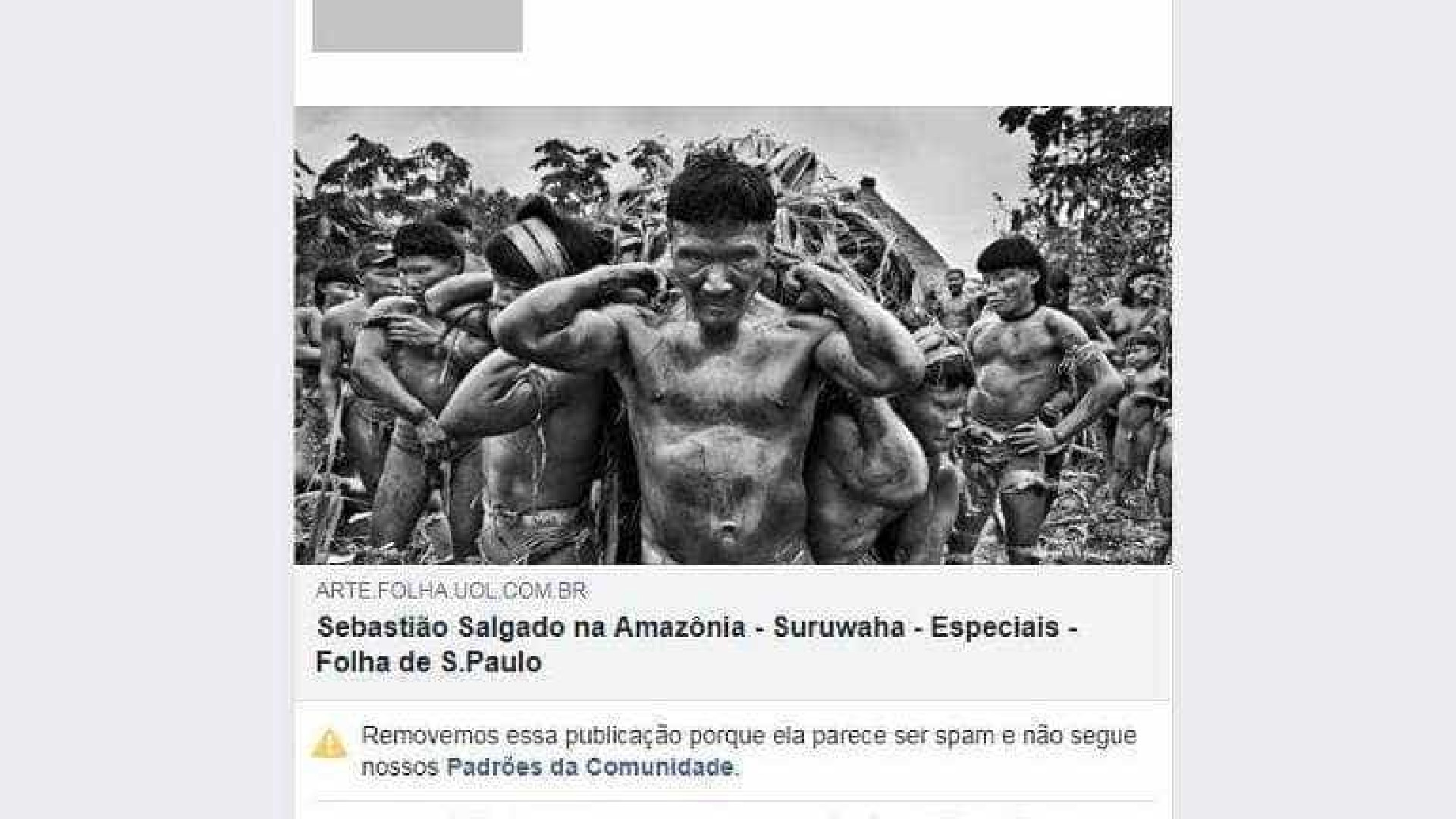 Facebook censura fotos de cineasta de tribo indígena da Amazônia
