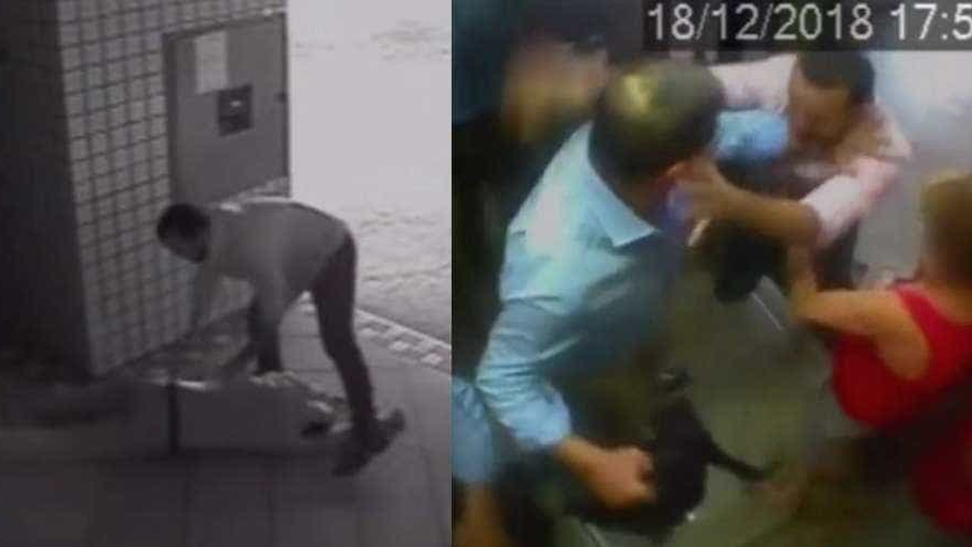 Vídeo mostra repórter Rodrigo Maia agredindo idoso em elevador