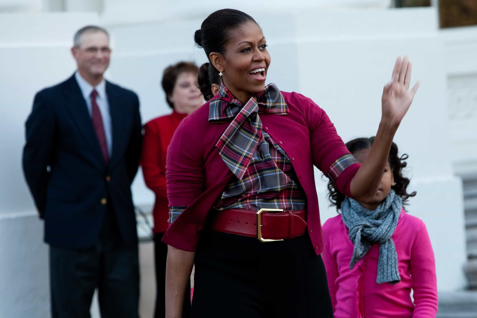 Michelle Obama dá as boas-vindas à árvore de Natal na Casa Branca