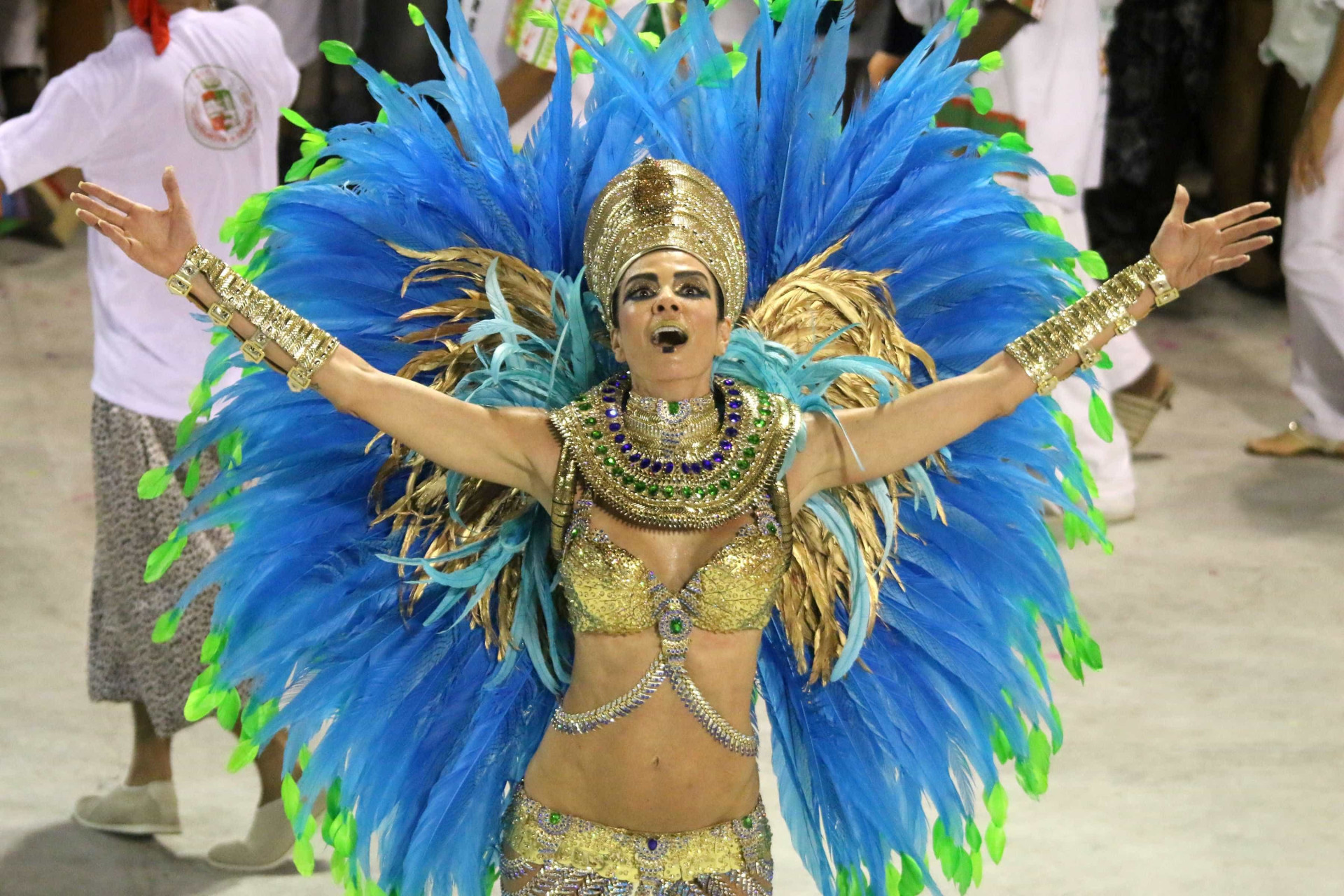 Desfile das campeãs do Rio reúne famosos, confira