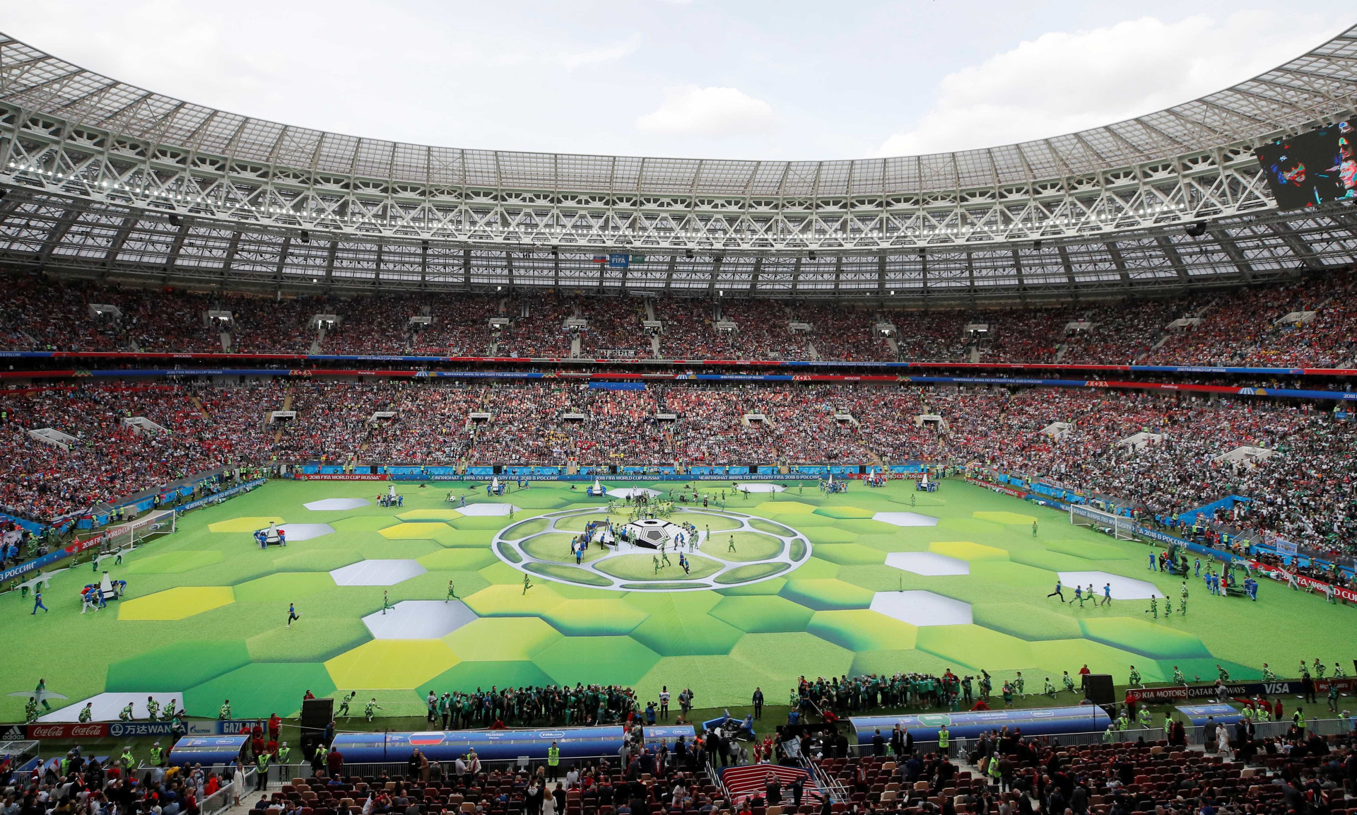 Veja as melhores imagens da abertura da Copa do Mundo da Rússia