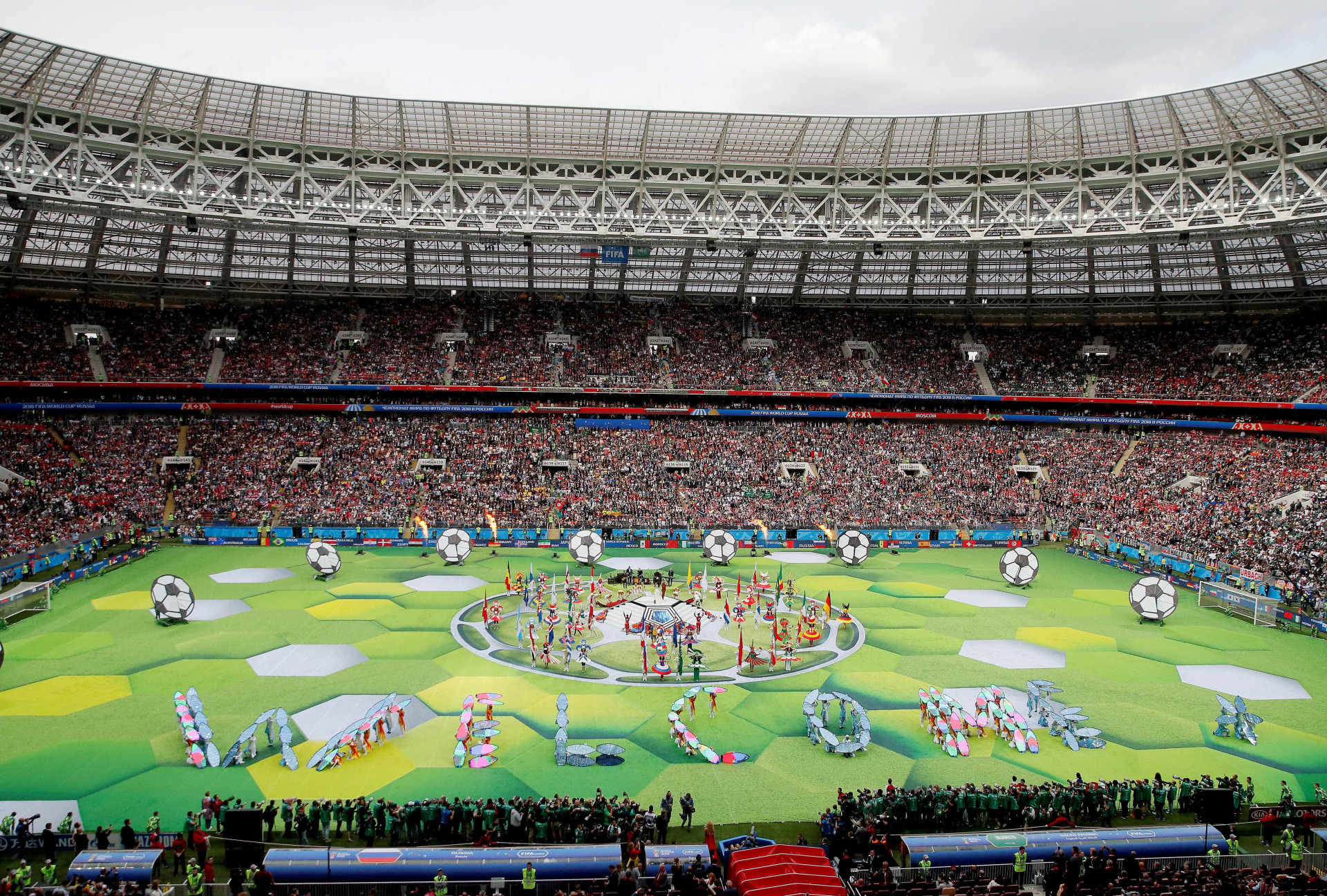 Veja as melhores imagens da abertura da Copa do Mundo da Rússia