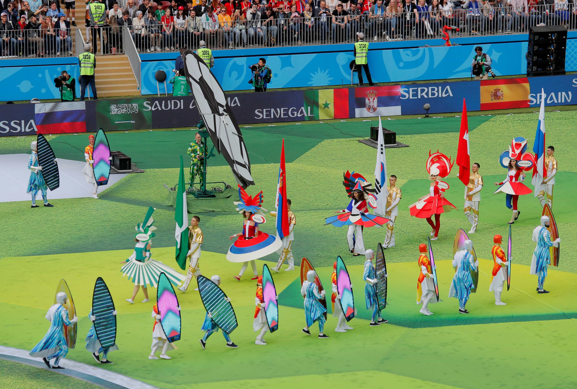 Veja as melhores imagens da abertura da Copa do Mundo da Rússia