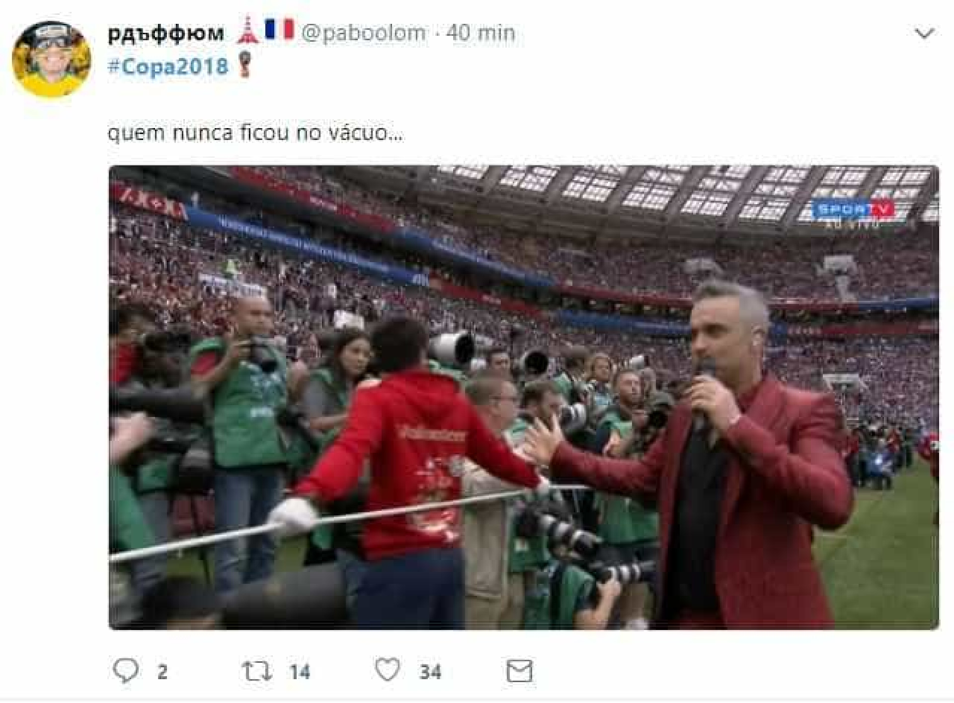 Abertura da Copa do Mundo 2018 rende memes na web; confira
