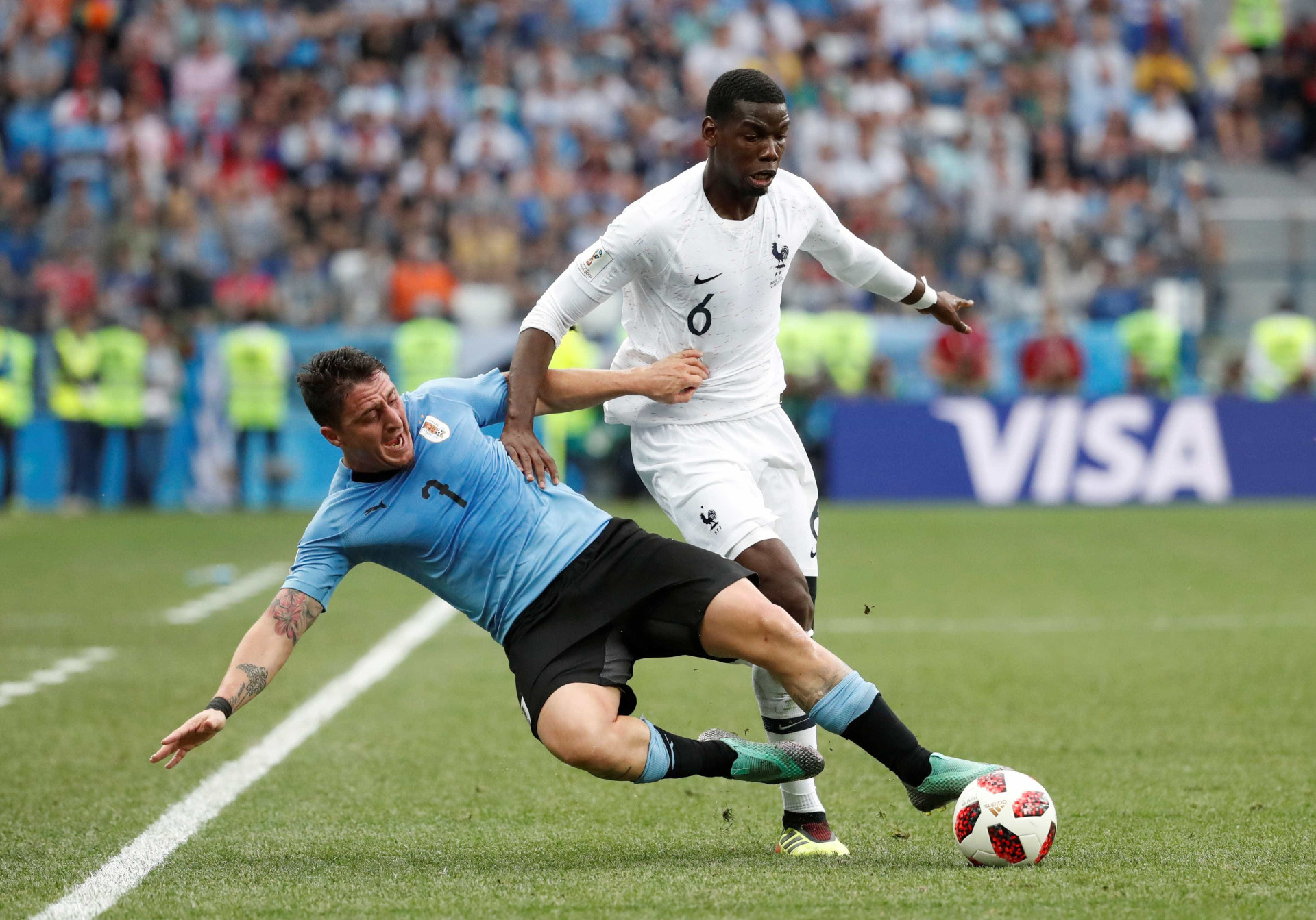 Em imagens, confira as trajetórias de França e Croácia à final da Copa