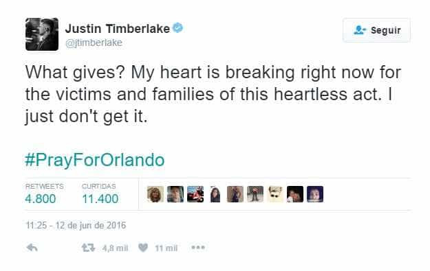 Famosos expressam solidariedade às vítimas de atentado em Orlando